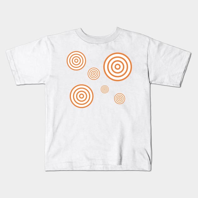 orange target archery design Kids T-Shirt by Artistic_st